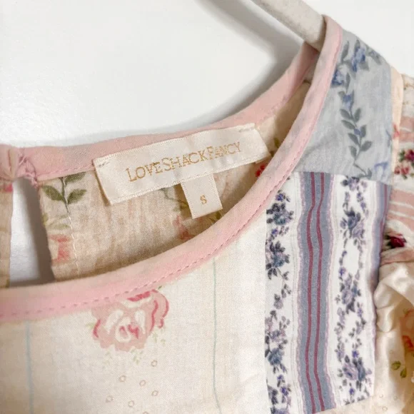 LoveShackFancy Natasha Dress Multi Patchwork - Picture 7 of 9